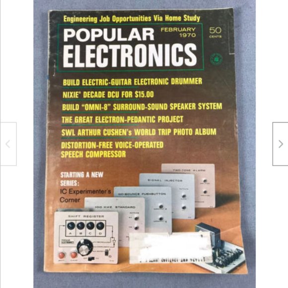 Vtg Popular Electronics Magazine Feb 1970 Build Electric Guitar*Speaker*Alarm++ - Picture 1 of 3